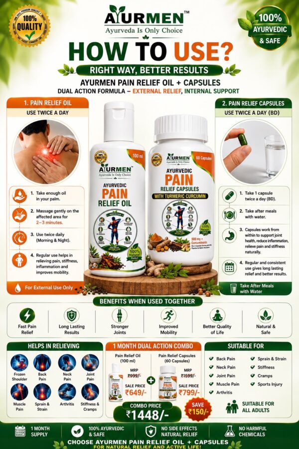 4064ad34-baa2-4ec5-8fac-c38b2052ab91 Ayurmen Pain Relief Oil & Cap. Kit 100% Ayurvedic