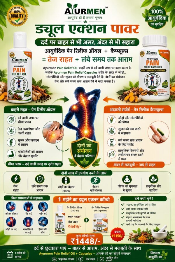 ec829c49-f344-429d-88ea-0524d352cada Ayurmen Pain Relief Oil & Cap. Kit 100% Ayurvedic