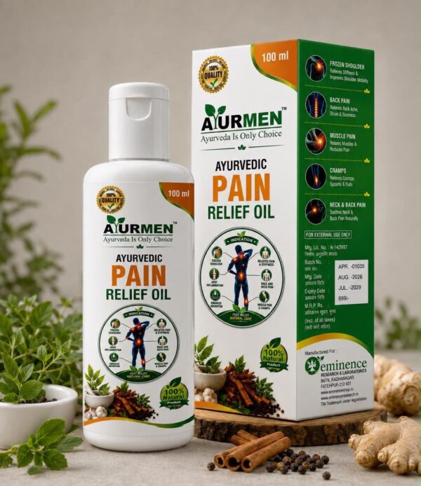 f6766b88-fc5d-4c7b-a714-4749657e5e8e Ayurmen Pain Relief Oil & Cap. Kit 100% Ayurvedic